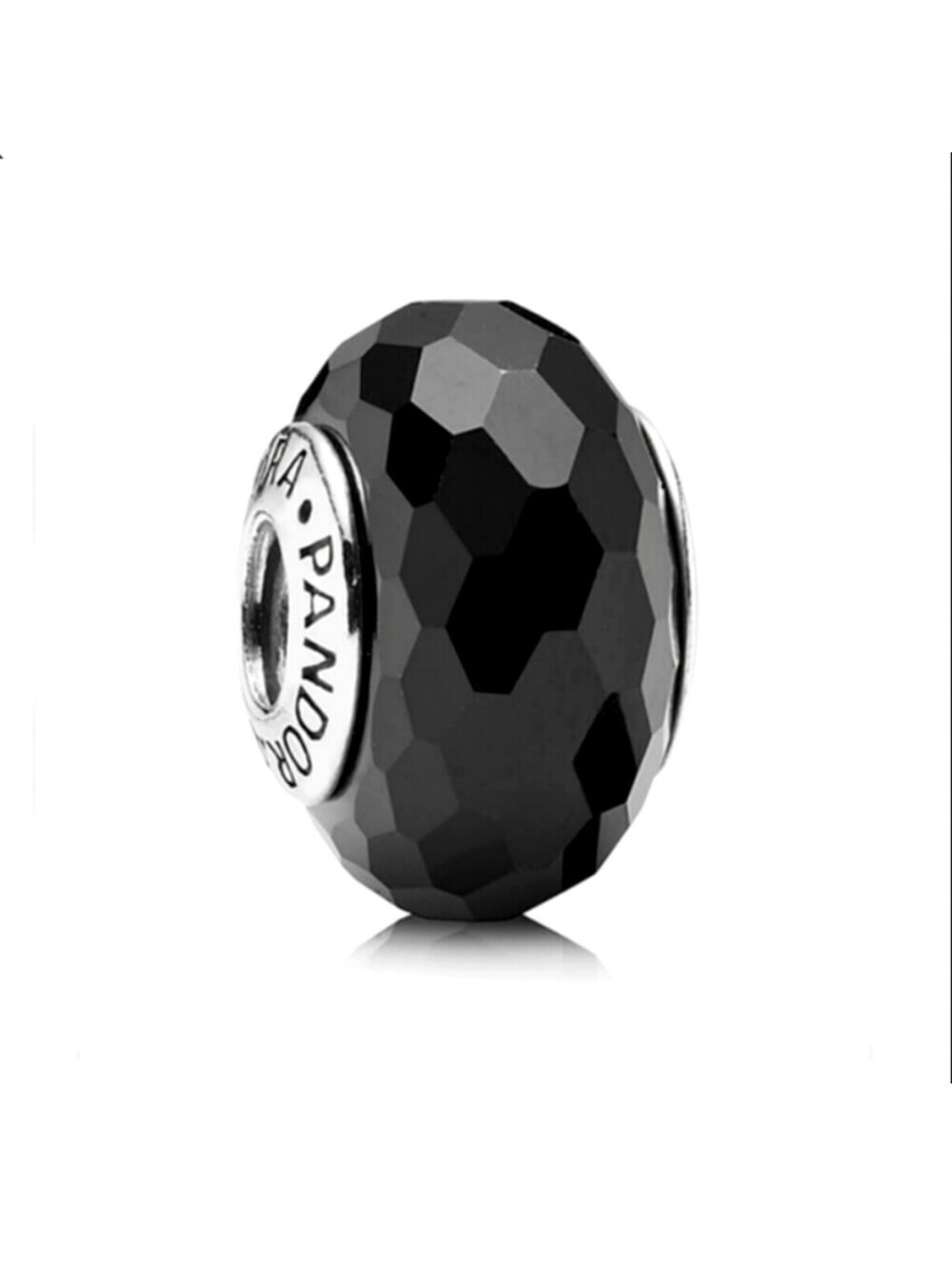 Pandora Fascinating Murano Glass Charm #791069 Black Retired Authentic